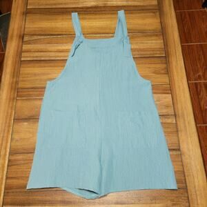 Emery Rose Teal Tie Shorts Jumpsuit - Size Large